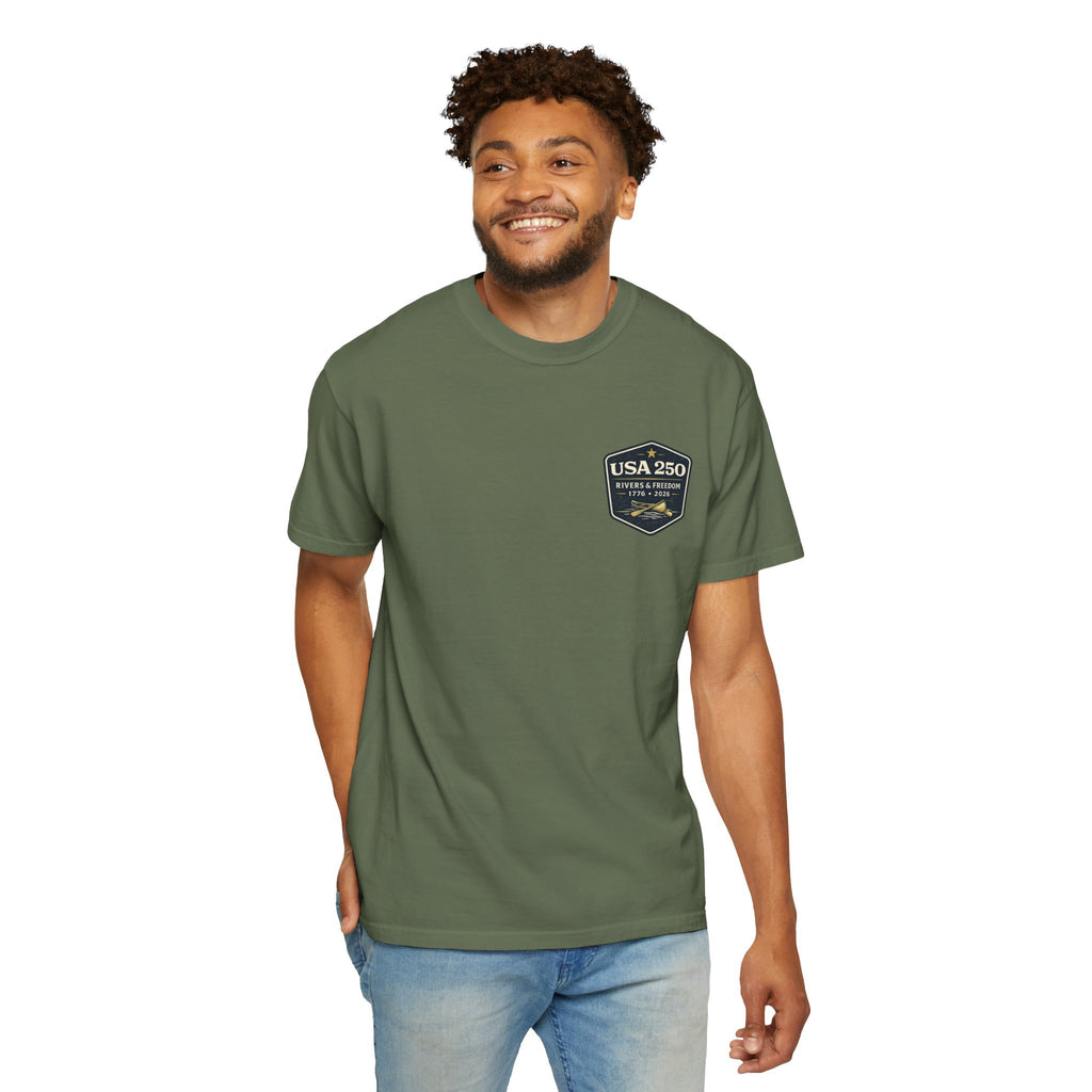 USA 250 River Heritage | Dark Back Badge Rugged Cotton Tee