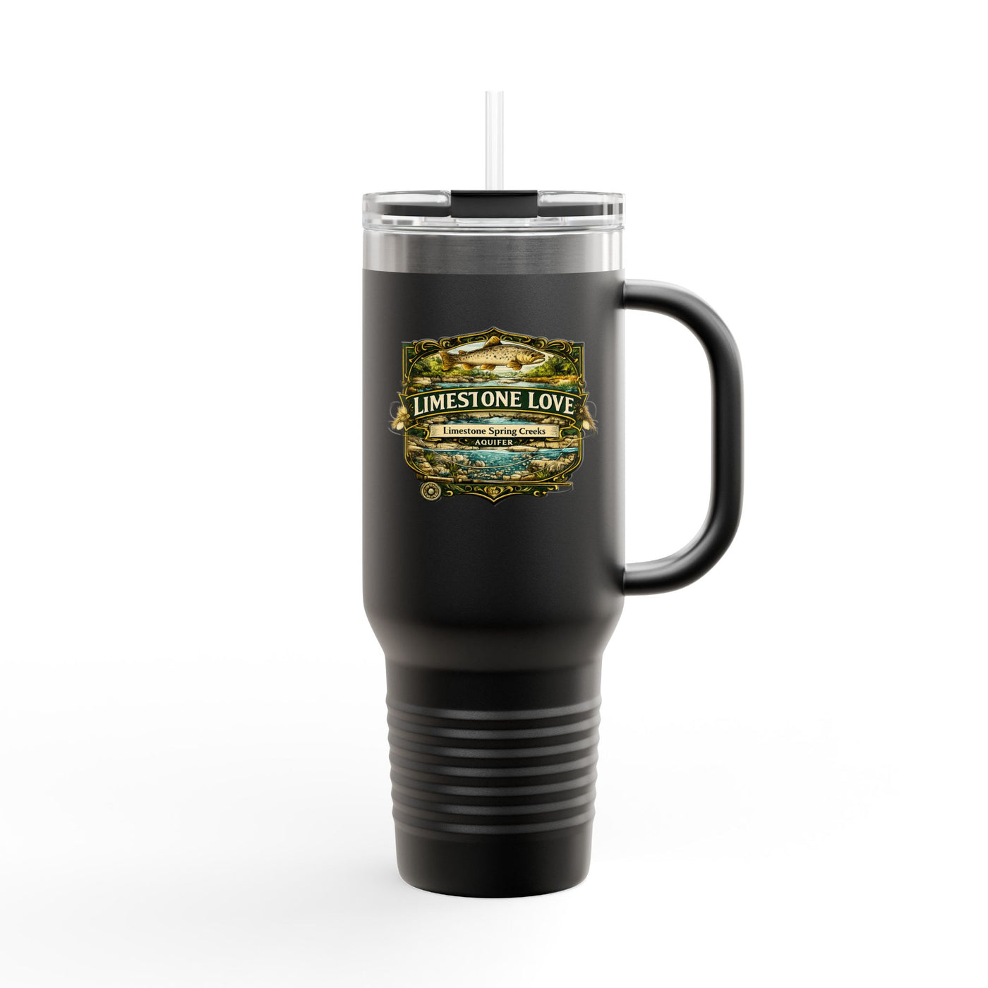 Limestone Love Fishing Badge Travel Mug | 40oz Insulated Tumbler